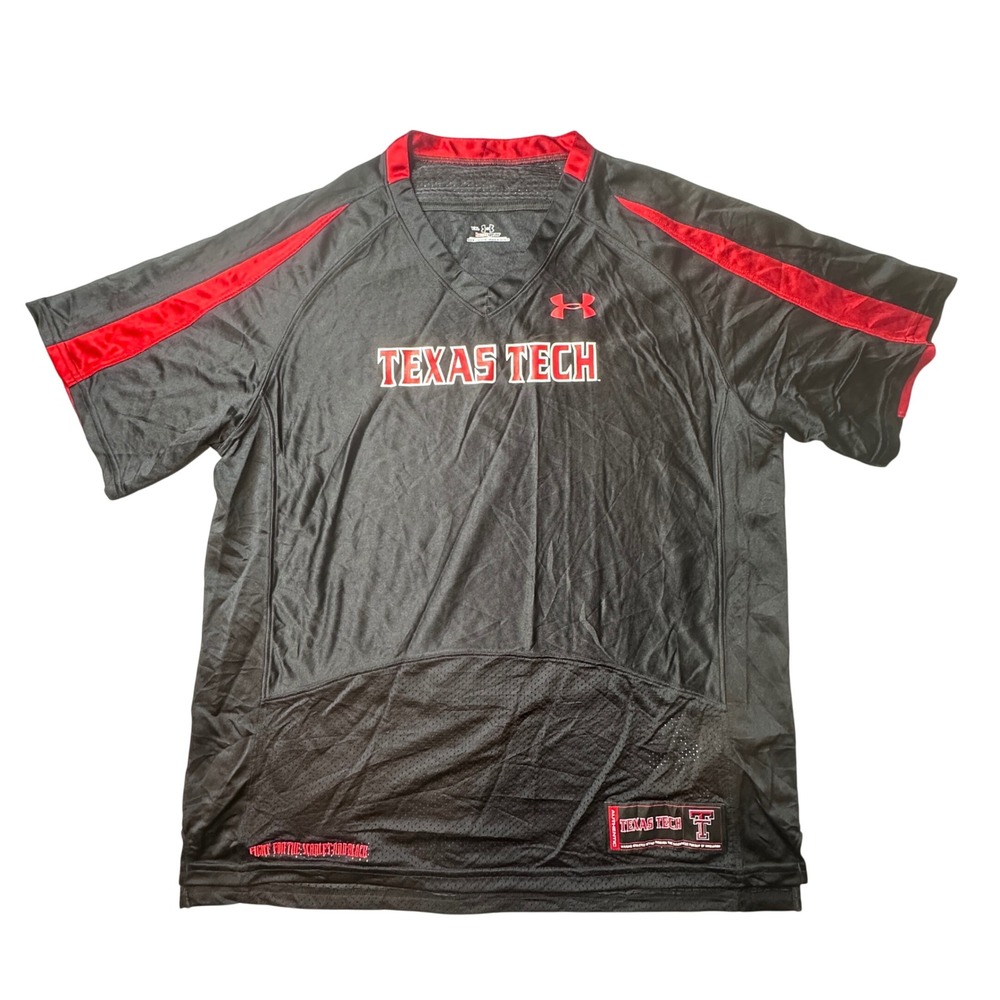 Under Armour‎ Jersey Youth XL Black Texas Tech Blank Replica Football HeatGear